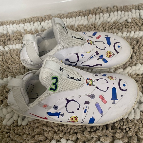 Nike White Sneakers with Colorful Graphics - Picture 3 of 3